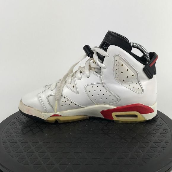 Nike Air Jordan 6 Retro White/Varsity Red 384665-102 Youth Size 4Y - Picture 9 of 12